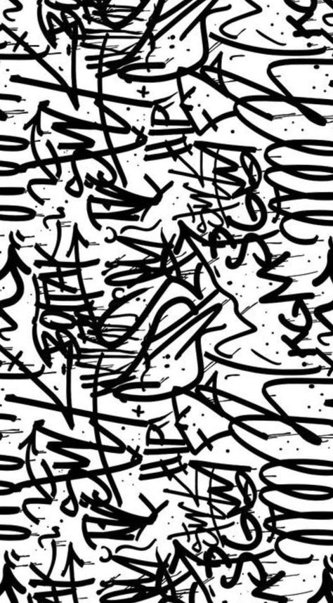 Scribble Background, Graffiti Texture, Black And White Graffiti, Graffiti Pattern, Maori Tattoo Designs, Graffiti Doodles, Apartment Art, Background Drawing, Graffiti Wallpaper