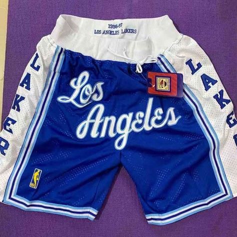 Just Don Los Angeles Lakers Sports Shorts Lakers Shorts, Nba Shorts, Lakers Lebron, Running Shorts Men, Concept Clothing, Anthony Davis, Street Style Outfits Men, Shaquille O'neal, Cool Outfits For Men