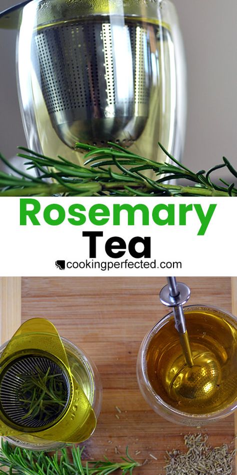 How to make rosemary tea. Rosemary Tea Recipe, Diy Tea Blends, Tea Herb Garden, Recipes With Herbs, Herbal Tea Photography, Homemade Herbal Tea, Homemade Teas, Tea Shop Ideas, Herb Diy