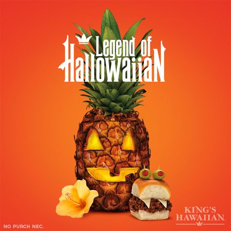 You say #Halloween. We say #Hallowaiian. Tiki Halloween, Hawaiian Halloween, Halloween Sandwiches, Hawaiian Sweet Breads, Make A Monster, Sub Rolls, Pumpkin French Toast, Trip To Hawaii, Mint Chocolate Chip Ice Cream