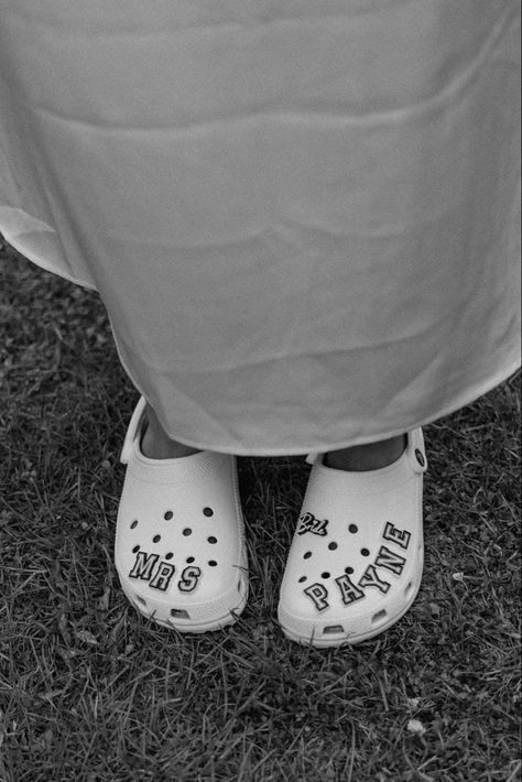 Bride Crocs Shoes, Wedding Crocs For Bride, Bride Crocs, Wedding Crocs, Wedding Shoes Comfortable, Magnetic Force, Shoe Ideas, Bridesmaid Box, Wedding Plan