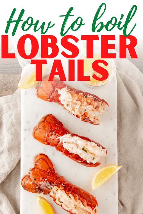 How to Boil Lobster Tails How To Cook Fresh Lobster Tails, How To Cook A Lobster Tail, How Do I Cook Lobster Tails, Lobster Tail Boil, How To Cook Lobster Tail, Frozen Lobster Tail Recipe How To Cook, Lobster Recipes Boiled, How To Make Lobster Tails, Best Way To Cook Lobster Tails