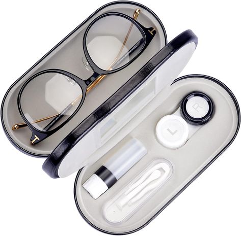 Great for travel. Dual use design. Built-in mirror. Includes tweezer and contact lens solution bottle. Perfect eye care travel kit. Mini First Aid Kit, Contact Lenses Case, Contact Case, Contact Lens Solution, Soft Contact Lenses, Mens Glasses Fashion, Camping Set Up, Contact Lens Case, Contact Lens Cases