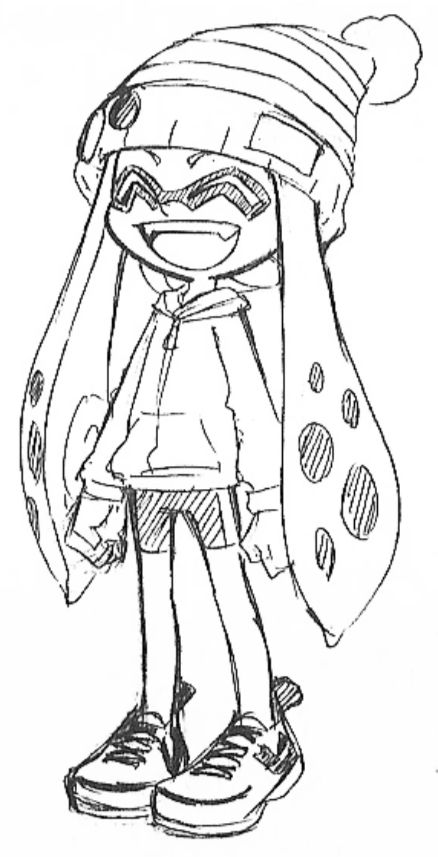 Splatoon Manga, Bobble Hats, Team Blue, Scary Stories, Cute Coloring Pages, Drawing Base, Manga Illustration, Splatoon, Manga Drawing