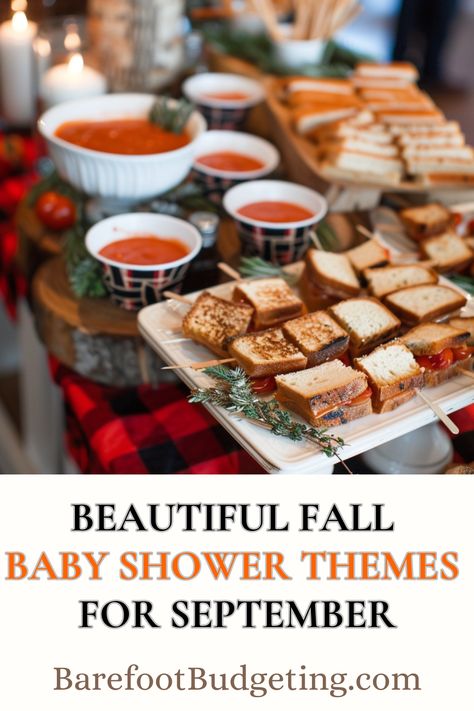 Celebrate the arrival of your little one with these beautiful fall baby shower themes for September! 🍂 These ideas capture the essence of early autumn with warm colors, seasonal decor, and charming details. Perfect for a cozy and memorable celebration, your guests will be enchanted by the festive atmosphere. Make your September baby shower a day to remember with these delightful themes! 🌾🎃 Baby Boy Shower Themes Fall, Fall Tea Party Baby Shower Ideas, Falling For You Baby Shower Theme, Late Summer Baby Shower Ideas, Fall Twin Baby Shower Ideas, Simple Fall Baby Shower Ideas, Fall Sip And See Party Ideas, I Smell A Child Baby Shower Theme, Fall Themed Baby Shower Ideas Food