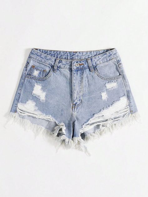 Ripped Short Jeans, Summer Denim Shorts, Summer Shorts Denim, Ripped Jean Shorts, Ripped Denim Shorts, Ripped Shorts, Summer Denim, School Fits, Amazing Products