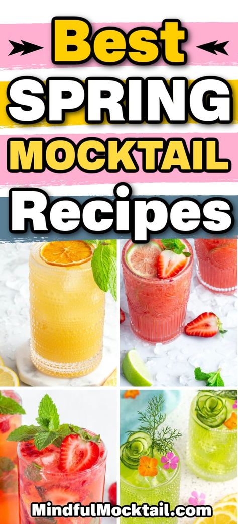 Here you'll find simple Spring mocktails that are easy to make at home, with no bartending skills required. Drinks For Party Nonalcoholic, Creamsicle Milkshake Recipe, Drinks For Party, Spring Drinks, Nonalcoholic Party Drinks, Drinks Nonalcoholic, Fruit Infused Water Recipes, Spring Drink, Drinks To Try