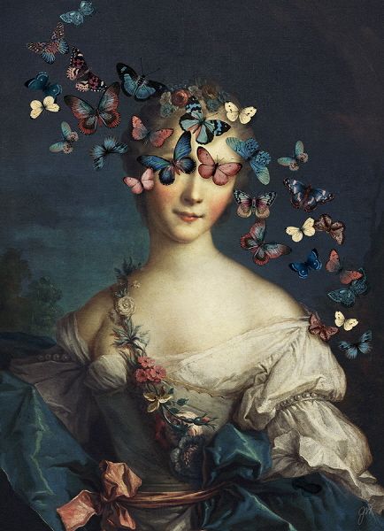 Madame Butterfly, Old Master, Butterfly Art, Pics Art, Art Plastique, Gold Leaf, Float, Gallery Wrap Canvas, Giclee Print