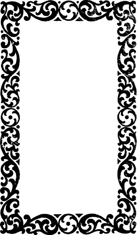 vgosn_free_vector_art_clip_art_vintage_border Beautiful Frames And Borders, Template For Project, Black And White Border, Clipart Borders, Beautiful Borders, Printable Frames, Doodle Frame, Clipart Vintage, Text Frame