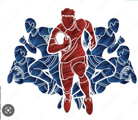 Rugby Drawing, Rugby Illustration, Rugby Party, Action Cartoon, Rugby Art, Rugby Design, Sport Graphic, Rugby Sport, Fish Vector