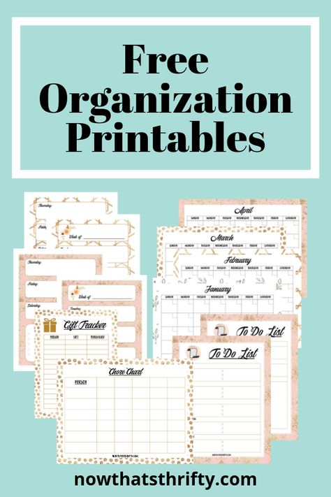 Free Organization Printables to Download - Now That's Thrifty! Free Organization Printables, Free To Do List, Free Planner Pages, Free Printable Calendars, Budget Planner Free, Free Planner Templates, Daily Planner Printables Free, Free Printables Organization, Forgetting Things