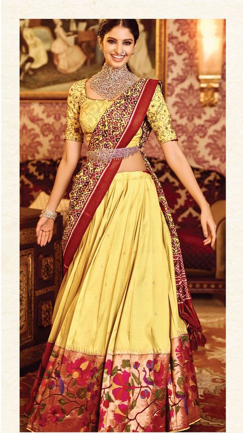 Patan Patola Lehenga, Patola Lehenga, Paithani Lehenga, Inspired Fashion Design, Asian Inspired Fashion, Event Decor Ideas, Reception Look, Design Event, Asian Inspired