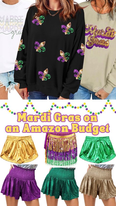 Get the mardi pardy started with mardi gras these outfits for women! Tap the photo to shop my Mardi Gras list on amazon! #mardigras #mardigrasoutfit #mardigrasfit #neworleans #louisiana #mobilealabama #mobilemardigras #fattuesday #carnivalseason Womens Mardi Gras Outfit, Easy Mardi Gras Outfit, Diy Mardi Gras Outfits For Women, Plus Size Mardi Gras Outfits, Mardi Gras Outfits For Women Casual, Baddie Mardi Gras Outfits, Diy Mardi Gras Outfit, Mardi Gras Outfits Black Women, Cute Mardi Gras Outfit