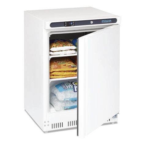 Polar 140L Undercounter Freezer White - ICE Group Under Counter Freezer, Warehouse Kitchen, Commercial Catering Equipment, Undercounter Freezer, Medication Storage, Mobile Catering, Chest Freezer, Solid Doors, Door Seals