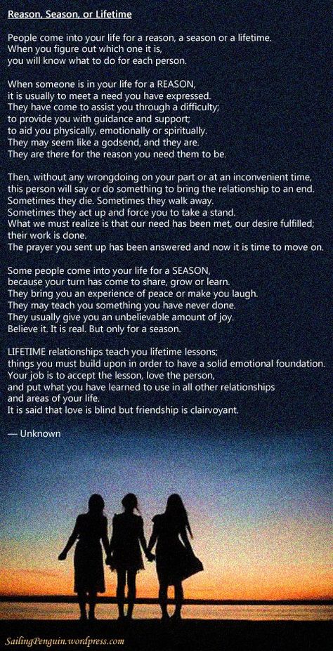 Reason-Season-Lifetime; something to ponder on for my relationships, not only for how I feel, but what's felt for me Reason Season Lifetime Poem, Poems Friendship, Lifetime Friends Quotes, Minions Friends, True Friendships, Lifetime Quotes, Quotes Real, A Lot Of Friends, Lot Of Friends