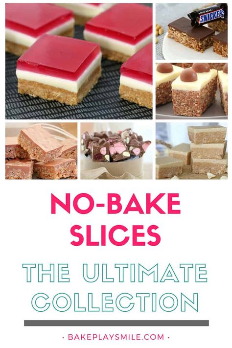 Non Bake Traybakes, Tray Bake Recipes Sweets, Easy Sweet Traybakes, No Bake Cheesecake Slice, School Tray Bake, No Bake Traybakes, No Bake Traybake Recipes, Easy Slice Recipes, Easy Traybakes