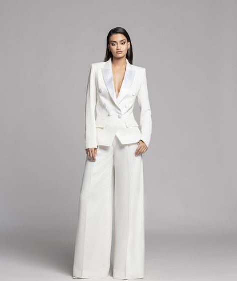 Tux Women, White Tux, Wedding Outfit, Prom, Blazer, My Style, White, Quick Saves