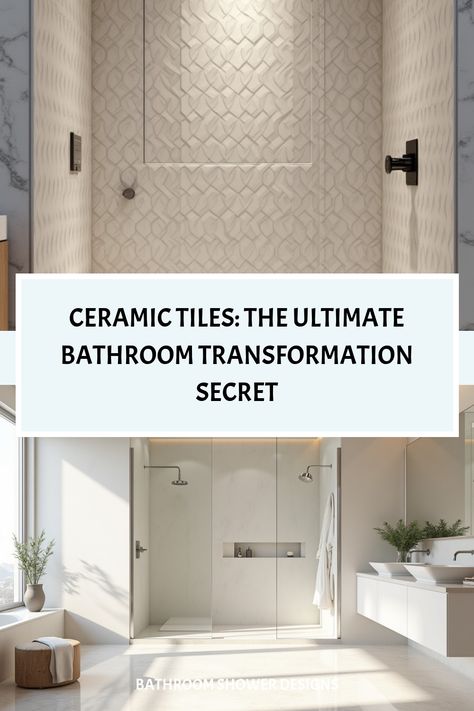 Elegant ceramic tile shower design showcasing versatile tile patterns Shower Tile Ideas, Bathroom Shower Design, Bathroom Oasis, Bathroom Transformation, Shower Designs, Stunning Bathrooms, Shower Routine, Tile Ideas, Dream Bathroom