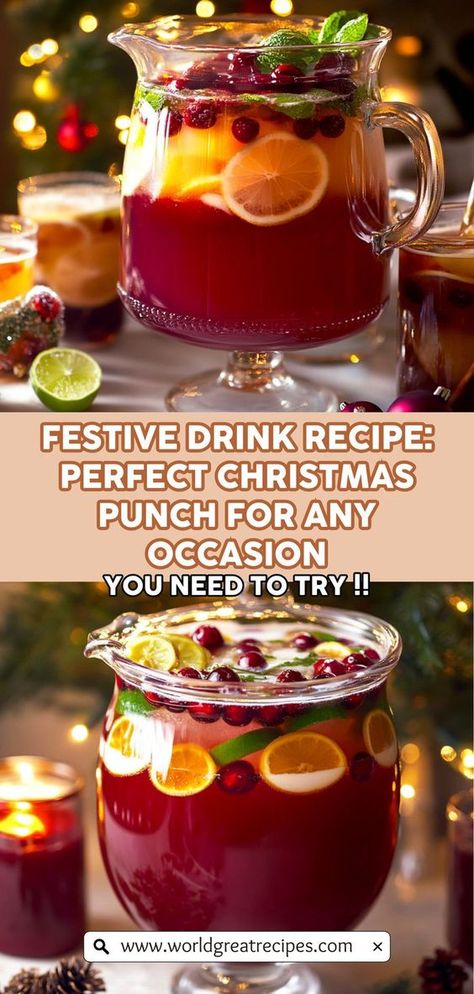 Discover the magic of the holidays with this perfect Christmas punch recipe, designed to spread festive cheer at any occasion! Combining fresh fruit, zesty orange juice, and fizzy ginger ale, this drink offers a refreshing twist that everyone will love. It's simple to make and can be customized for both adults and kids. Serve it in a beautiful bowl garnished with fruit slices for an eye-catching centerpiece at your holiday gathering. Adult Punch Recipes, Punch Bowl Drinks, Holiday Finger Foods, Ginger Ale Recipe, Easy Make Ahead Appetizers, Best Christmas Appetizers, Kids Punch, Christmas Punch Recipes, Make Ahead Appetizers