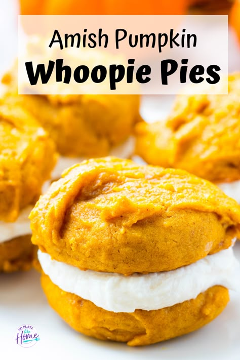 Pumpkin Whoopie Pie, Pumpkin Whoopie Pie Recipe, Decadent Cheesecake, Recipe Cheesecake, Whoopie Pie Recipe, Pumpkin Whoopie Pies, Pumpkin Cookie Recipe, Oatmeal Cake, Heath Bars