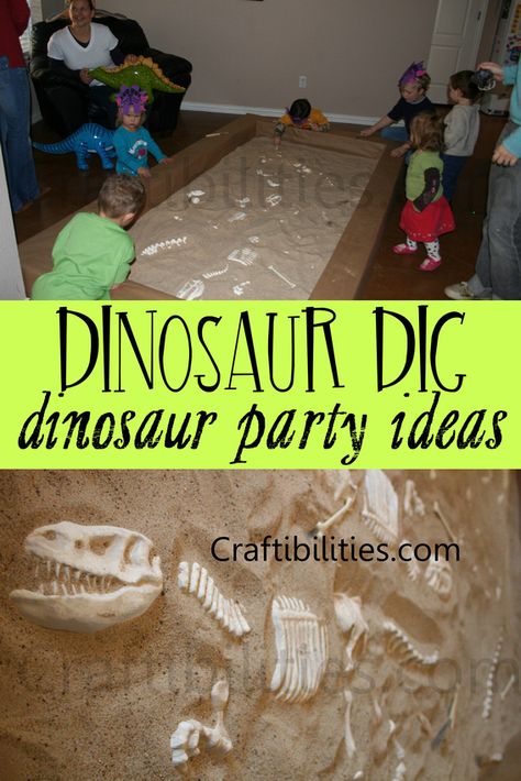 DINOSAUR Birthday Party Ideas - DIY Dino Dig - GIANT Fossil Sand Pit - lava cover - LOTS OF DECORATIONS Dino Dig Birthday Party Ideas, Dinosaur Birthday Diy Decorations, Dinosaur Party Diy, Dino Excavation Party, Dino Birthday Activities, Indoor Dinosaur Birthday Party Games, Dinosaur Excavation Party, Fossil Themed Party, Dinosaur World Diy