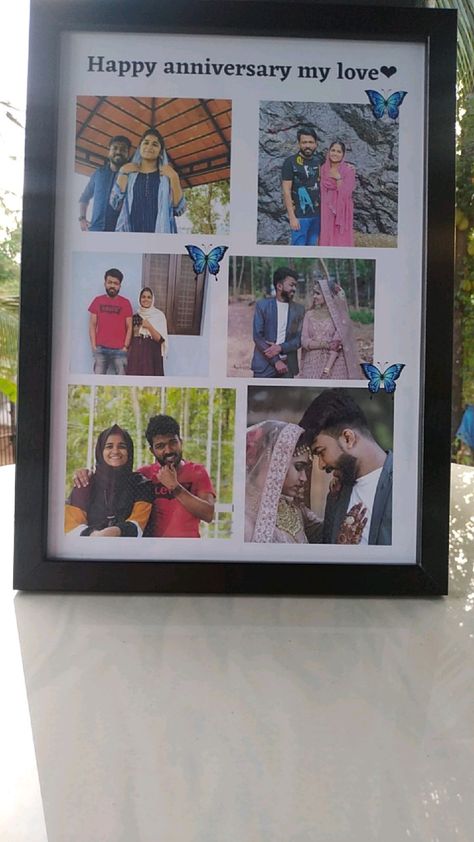 Happy Third Anniversary, Single Photo Frame, Photo Frame Ideas, Anniversary Photo Frame, Happy Anniversary My Love, Photo Frame Crafts, Love Frame, Diy Best Friend Gifts, Anniversary Frame