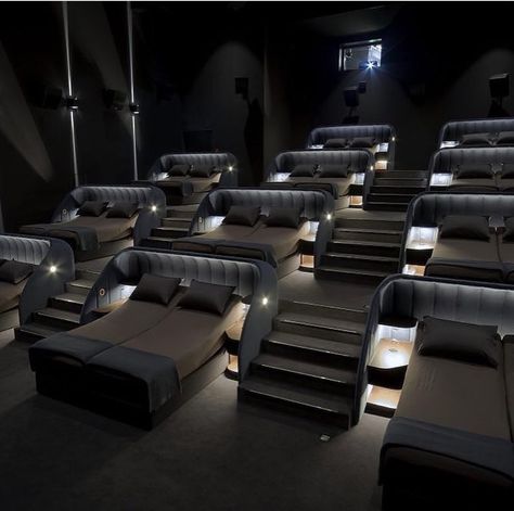 Bed Cinema, Cinema Room Design, Home Theater Room Design, Theater Room Design, Home Cinema Room, Mansion Designs, Home Theater Rooms, Home Theater Design, Dream House Rooms