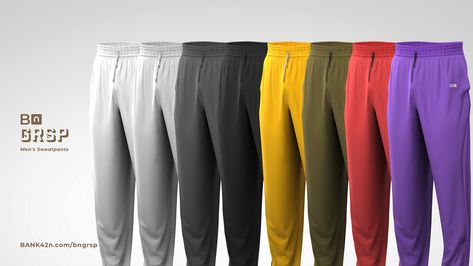 BNX GRSP | BANK42n Marvelous Designer, Color Kit, Sims 4 Cas, Sims 4 Cc, Sims 4 Mods, The Sims 4, Texture Design, Men's Sweatpants, Mens Sweatpants