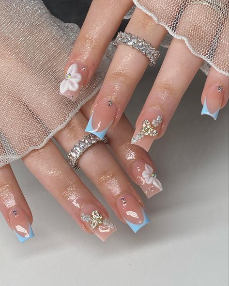 Buchifresa Nails Short, Latina Short Nails, Mint Short Nails, Quince Nails Blue Short, Blue Quinceanera Nails Short, Nails Inspiration Pink Short, Navy Blue Quince Nails Short, Short Buchi Fresa Nails, Short Buchona Nails