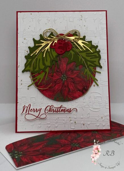 Christmas Cards With Holly Leaves, Stampin Up Poinsettia Place Dsp, Holly Berry Dies Stampin Up Cards, Stampin Up Leaves Of Holly Card Ideas, Stamping Up Christmas, Christmas Ornament Cards, Holly Cards Christmas, Poinsettia Petals Stampin Up Cards, Holly Christmas Cards