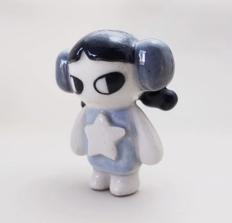 Headphones, On Twitter, Glass, Twitter, Hair, Blue, White, Black, Figurine