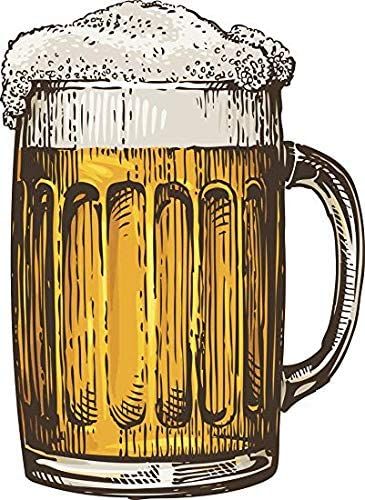 Amazon.com: EW Designs Retro Vintage Foaming Cold Beer Mug Cartoon #1 Vinyl Decal Bumper Sticker (4" Tall): Automotive Beer Drawing, Mug Illustration, Beer Cartoon, Beer Painting, Beer Stickers, Drawing Vector, Hand Drawn Vector Illustrations, Car Bumper Stickers, Glass Mug