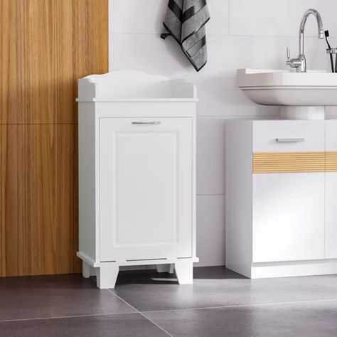 Wooden Bathroom Cabinet Laundry Hamper Laundry Hamper Cabinet, Hamper Cabinet, Tilt Out Laundry Hamper, Bathroom Laundry Hamper, Bathroom 2022, Wooden Bathroom Cabinets, Bathroom Vanity Storage, Freestanding Bathroom Cabinet, Entryway Cabinet