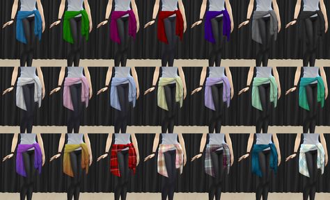 My Sims 4 Blog: Tied Tee Accessory for Teen - Elder Females Jacket Around Waist, Sweater Tied Around Waist, Shirt Around Waist, Sims 4 Blog, My Sims, Sims 4 Cc Makeup, Sims 4 Teen, Tied Shirt, Waist Jacket