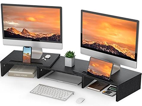 Bolinger20-24's Amazon Page - Electronics Computer Riser, Dual Monitor Stand, Monitor Riser, Dual Monitor, Computer Stand, Desktop Stand, Pc Monitor, Monitor Stand, Adjustable Desk