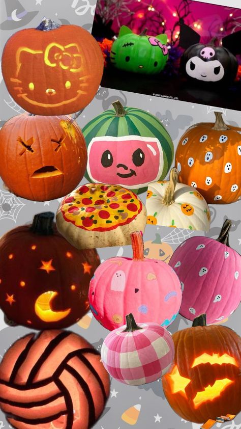 .𖥔 ݁ ˖🕸️🕷.𖥔 ݁ ˖More Pumpkin ideas 💡🎀🎃 Creative Pumpkin Painting, Creative Pumpkins, Painted Pumpkins, Halloween Party, Halloween