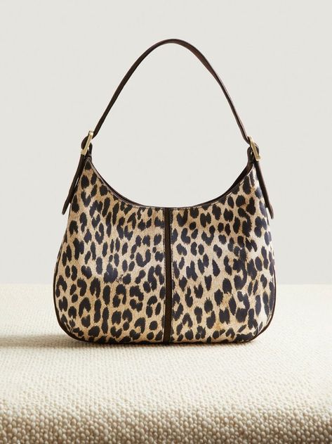 R Logo, Panther Print, Leopard Print Bag, Leopard Bag, Patent Leather Bag, Small Leather Bag, Denim Chic, Statement Shoe, Basket Bag