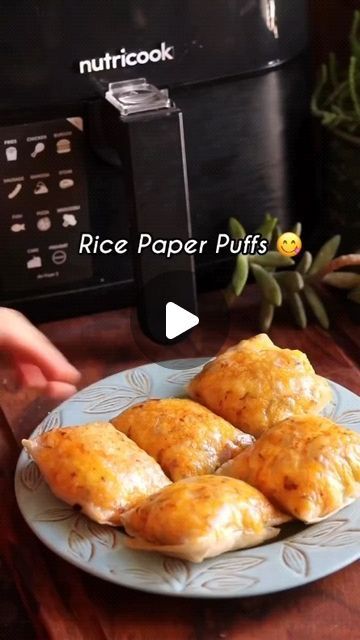 Nutricook India on Instagram: "Rice Paper Puffs 😋🌾 If you’re looking for a quick & healthy snack then you got to try these Air Fried Rice Paper Puffs! It tastes so so good when it is made in Nutricook Air Fryer. 😄 Recipe by: @the.food.cravers #nutricook #nutricookIndia #nutricookworld #rice #paper #puffs #airfryer #recipe #healthy #snack #easyrecipe #instafood #love #share #trending #instagram #reel" Rice Paper Puffs, Rice Paper Air Fryer Recipes, Rice Paper Snacks, Rice Paper Snack Recipes, Rice Paper Recipes Healthy, Air Fryer Rice Paper Chips, Puffed Rice Paper, Rice Paper Air Fryer, Air Fried Rice