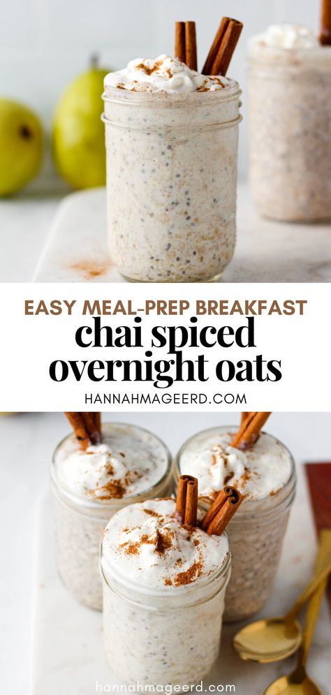 Health Overnight Oats Recipes, Overnight Oats With Oat Bran, Lower Cholesterol Overnight Oats, Cinnamon And Spice Overnight Oats, Clean Overnight Oats Healthy, Cold Oats Recipe Overnight Oatmeal Chia Seeds, Chia Meal Prep, Clean Overnight Oats In A Jar, Fall Overnight Oats Recipe Healthy