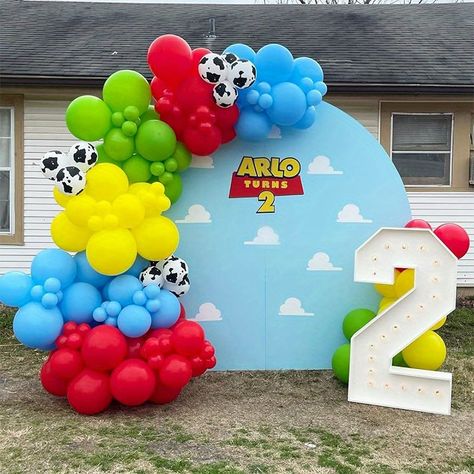 Faster shipping. Better service Toy Story Party Decorations, Toy Story Theme, 2nd Birthday Party Themes, Toy Story Birthday Party, Birthday Toys, Blue Yellow Red, Toy Story Birthday, Toy Story Party, Party Toys