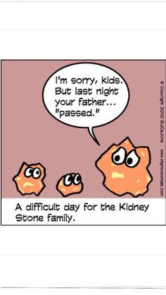 Kidney Stone Meme, Kidney Stone Humor, Gary Larson Comics, Medical Jokes, Dental Jokes, Far Side Comics, Kidney Stone, Nursing School Humor, Happy Nurses Week