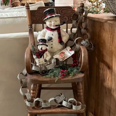 MAGIC OF CHRISTMAS | Shop Sales Events Antique Farmhouse Chain Link Garland, Woodland Farmhouse, Winter Displays, Rustic Christmas Stocking, Paper Garlands, Burlap Christmas Stockings, Snowflake Garland, Primitive Snowmen, Burlap Christmas