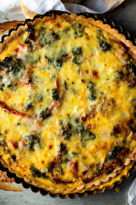 Pepper Quiche, Eating Well Recipes, Onion Tart, Spinach Quiche, Tart Recipe, Nyt Cooking, Spring Vegetables, Spinach Recipes, Quiche Recipes