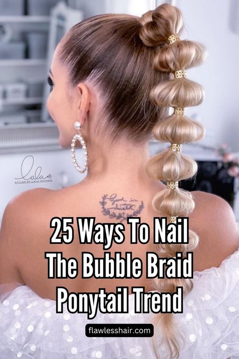 High Fluffy Bubble Braid Ponytail Pearl Photoshoot, Trendy Ponytail Hairstyles, Bubble Braid Ponytail, Ponytail Looks, Trendy Ponytail, Blowout Hairstyles, Ponytail Braid, Slick Ponytail, Bubble Braid