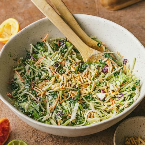 Tangy Citrus Slaw (Gluten Free, Low Carb) Citrus Slaw, Almond Flour Biscuits, Coleslaw Dressing, Keto Biscuits, Broccoli Slaw, Orange Rind, Slaw Recipes, Coleslaw Mix, Green Cabbage