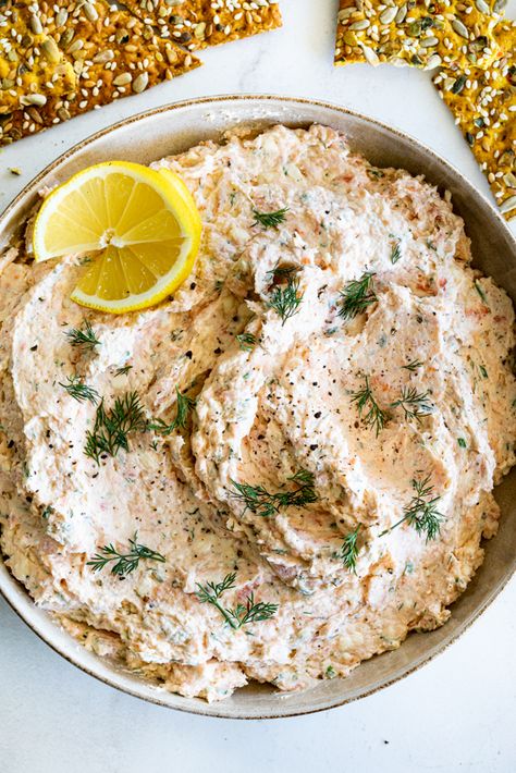 Salmon Dip Recipes, Smoked Salmon Cream Cheese, Boil Lemons, Salmon Dip, Smoked Salmon Dip, Salmon Cream Cheese, Smoked Salmon Recipes, Smoked Fish, Charcuterie Recipes