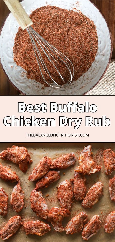 This buffalo chicken dry rub recipe is perfect for wings that are crispy and baked. The spicy flavor of these dry rub buffalo chicken wings comes from a delicious buffalo wing seasoning recipe. If you’re looking for the best chicken wing spice rub, this buffalo dry rub is one of the top dry rubs for chicken wings. Try this chicken wing dry rub for your next party! Buffalo Wing Seasoning Recipe, Buffalo Dry Rub Recipe, Dry Rubs For Chicken, Buffalo Dry Rub, Rubs For Chicken, Chicken Dry Rub Recipe, Wing Dry Rub, Chicken Dry Rub, Crispy Buffalo Wings