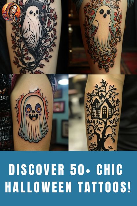 Discover 50+ Spooky Halloween Tattoo Ideas for Women! Vintage Halloween Tattoos, Creepy Cute Tattoo, Halloween Flash Sheet, Halloween Tattoo Designs, Flash Sheet Tattoo, Halloween Tattoo Ideas, Halloween Flash, Fun Tattoos, Halloween Tattoo