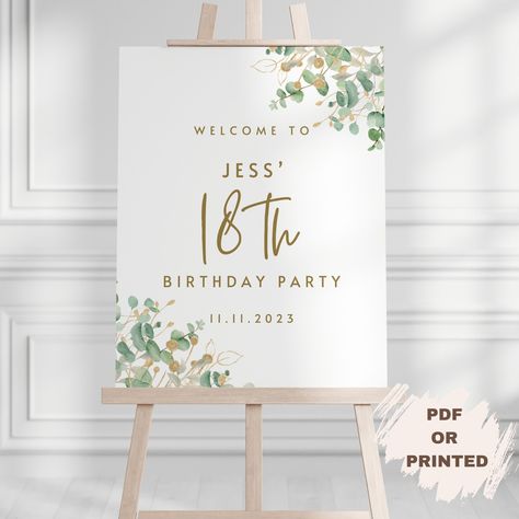 40th Birthday Party Signs, Happy 80th Birthday, Birthday Welcome Sign, 70th Birthday Parties, 80th Birthday Party, Entrance Sign, 18th Birthday Party, Welcome Poster, 60th Birthday Party