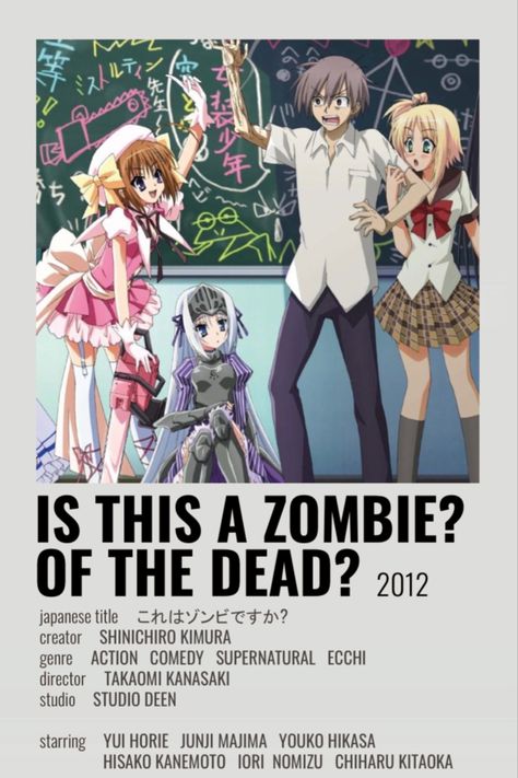 Is This A Zombie Anime, Is This A Zombie, Zombie Apocalypse Poster, Anime Zombie, New Disney Movies, Anime Suggestions, Anime List, Anime Group, Animes To Watch